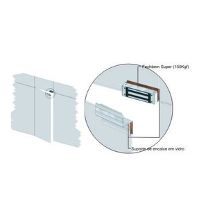 FECHADURA ELETROIMA KT740 VIDRO INOX (SR-06)