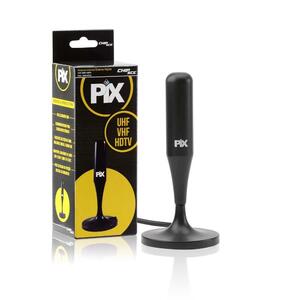 ANTENA PIX INT/EXT HDTV DIGITAL BASE C/ IMA PLUG 90 CABO 5MT (V4 P2)