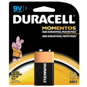 BATERIA DURACELL 9V ALCALINA MN1604 CART