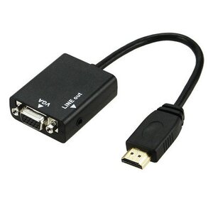 CONVERSOR HDMI MACHO X VGA FEMEA COM AUDIO   (SR-02)