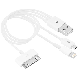 CABO USB DE DADOS P/ CELULAR IPHONE E V8 4 EM 1