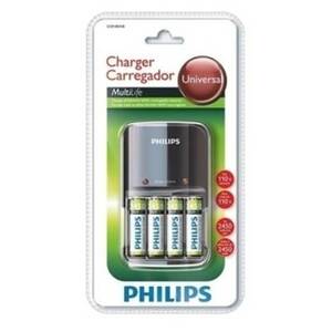 CARREGADOR PILHA PHILIPS SCB 1485 110V 4/AA (SR-03)