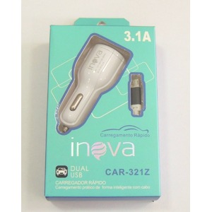 CARREGADOR VEICULAR INOVA DUAL 3.1A (BL4 P1)