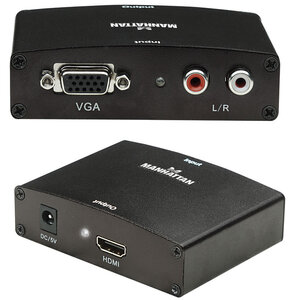 CONVERSOR ADAPTADOR VGA FEMEA X HDMI FEMEA COM AUDIO MTV-103 ( SR1/V2-P5