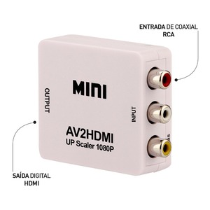 CONVERSOR DE AUDIO E VIDEO RCA AV PARA HDMI 2601 / 5526 (SR-02)