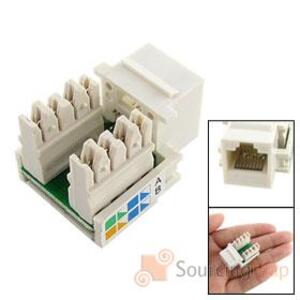 CONECTOR KEYSTONE MODULAR FEMEA 8 VIAS RJ-45 CAT5E BRANCO (SR 02)