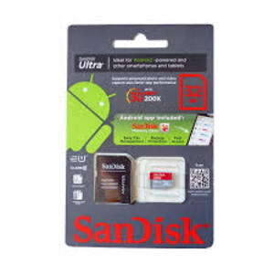 CARTAO DE MEMORIA SANDISK ULTRA MICRO SD 32GB CLASS 10 C/ ADAPTADOR SD SDSQUNB-032G-GN3MA  (SR-04)