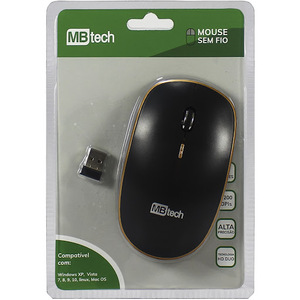 MOUSE OPTICO SEM FIO WIRELESS USB ALCANCE 10 METROS MB74157