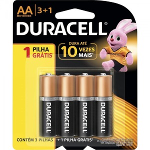 PILHA DURACELL PEQUENA  AA C/4 MN1500B4 (SR 02)