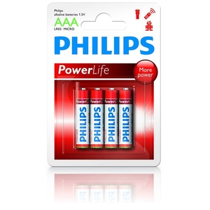 PILHA PHILIPS LR03 AAA C/4 ALKALINA (SR-03)