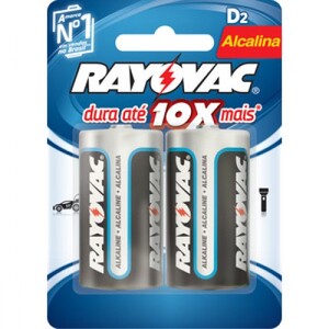 PILHA ALCALINA D GRANDE RAYOVAC 1,5V LR20