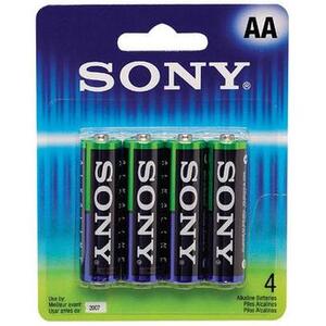 PILHA ALCALINA AA LR6 CARTELA C/ 4UN SONY AM3L-B4D (SR 02)