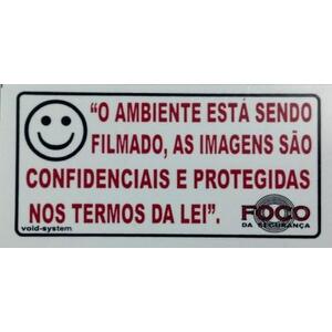 PLACA AVISO FOCO CFTV MINI (SR1-P0)