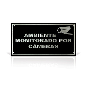 PLACA EM ALUMINIO AMBIENTE MONITORADO (20 X 10 CM) (SR1-P0)