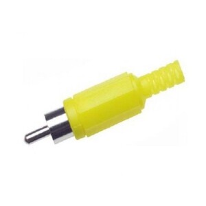 PLUG RCA 4MM AMARELO