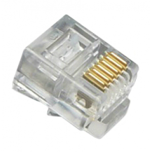 CONECTOR RJ11 4P4C C/ 4 VIAS SUPORTA PABX CONT-RJ11P100 EXBOM 3490